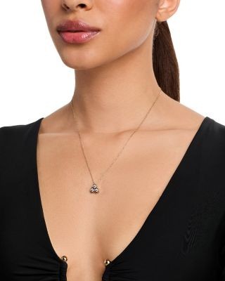 Bloomingdale's Fine Collection Diamond Honeycomb Bezel Pendant Necklace in 14K Yellow Gold, 0.5 tcw