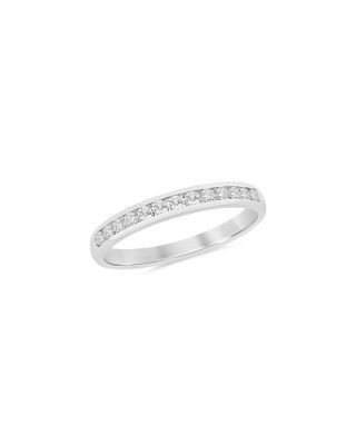 Bloomingdale's Fine Collection Diamond Channel Set Band Ring in 14K White Gold, 0.25 tcw
