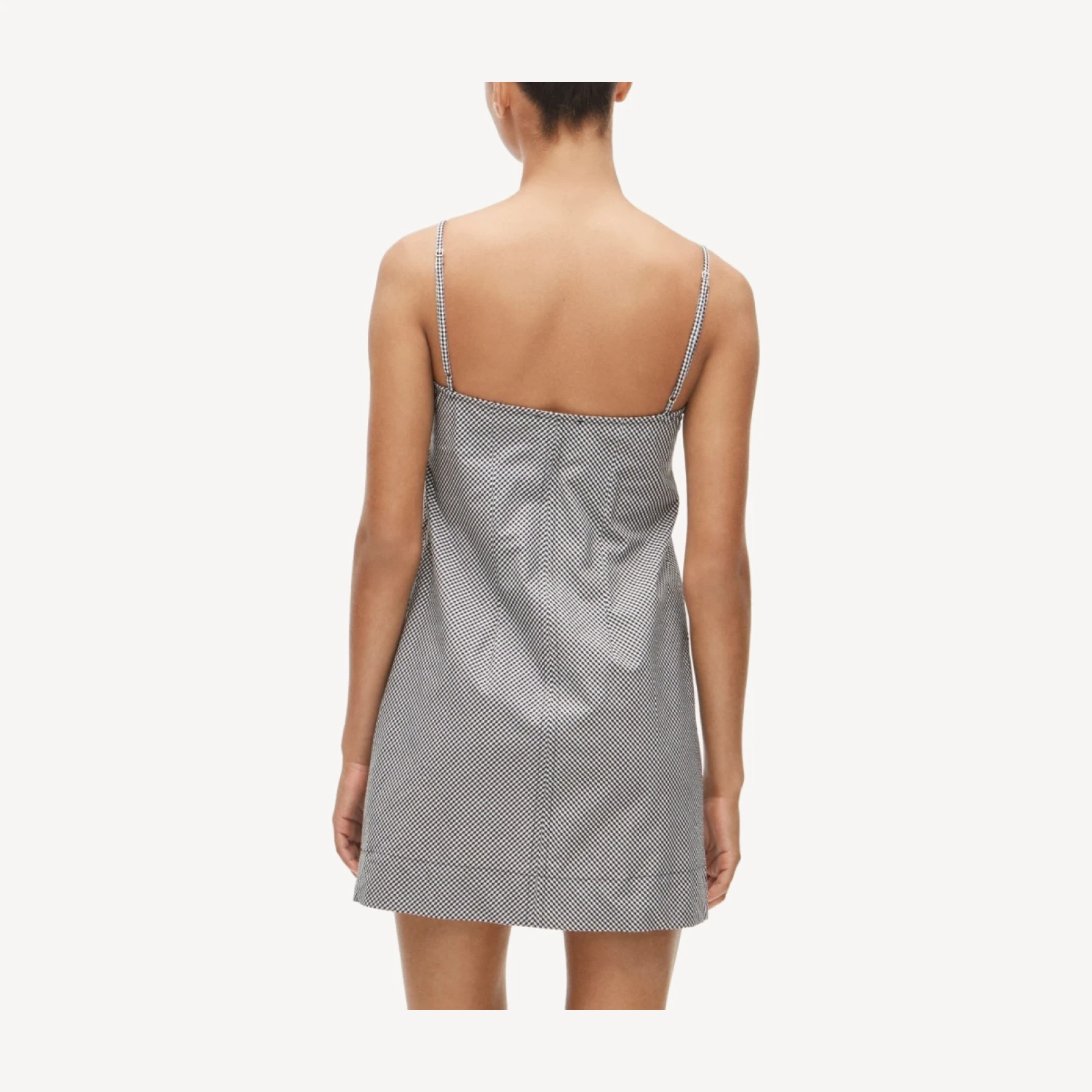 Embroidered mini dress in gingham