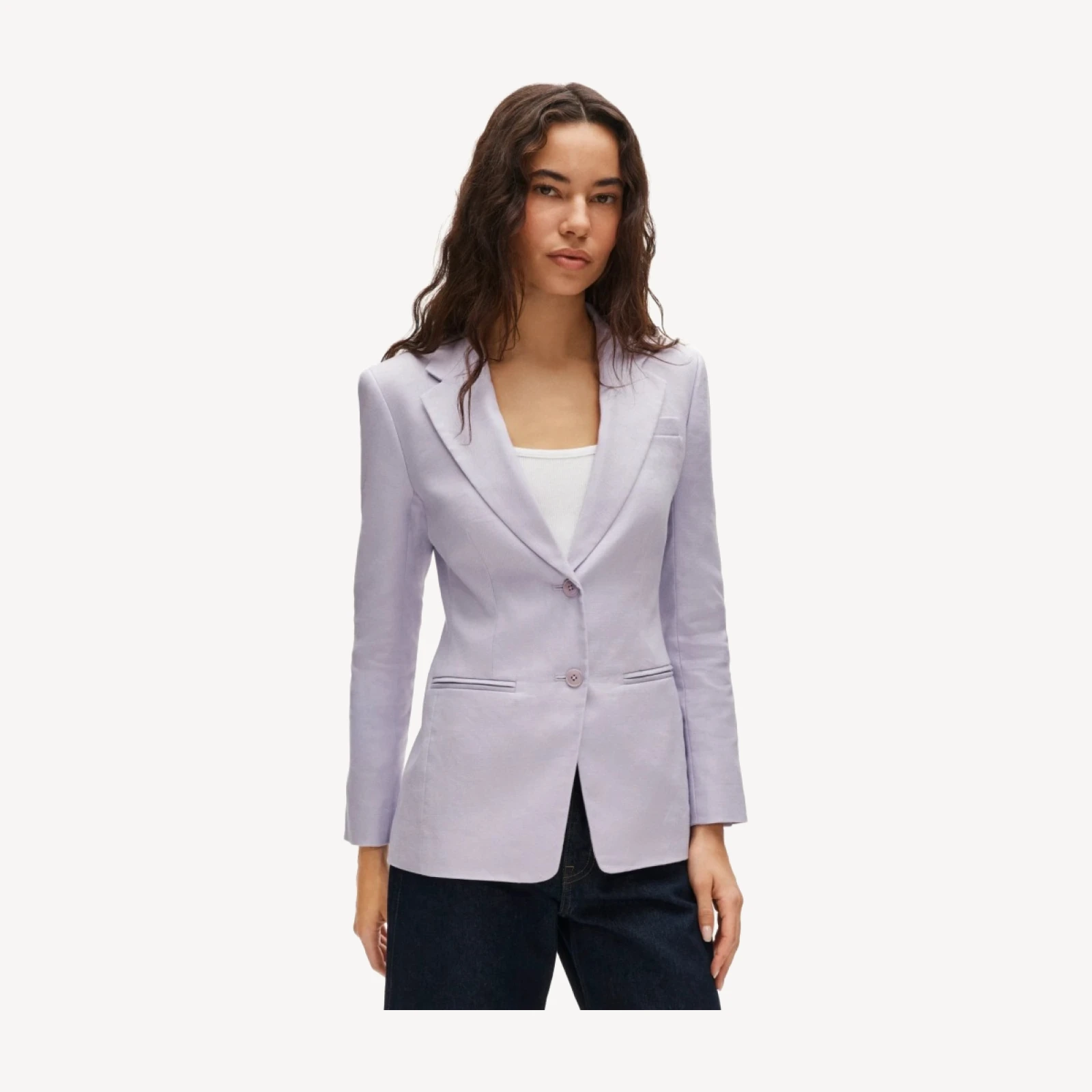 Margeaux blazer in stretch linen blend
