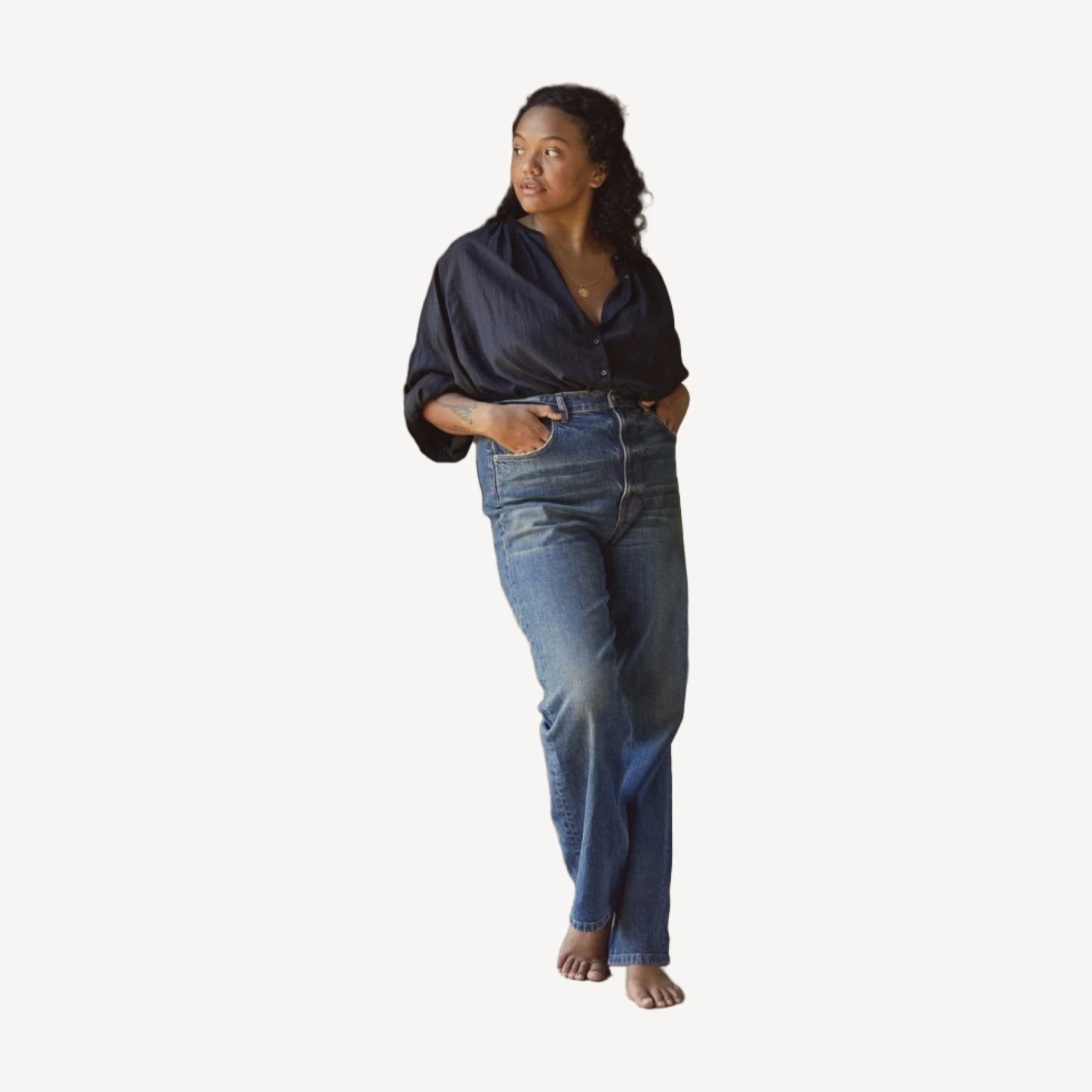 THE JANE BLOUSE -- BLACK