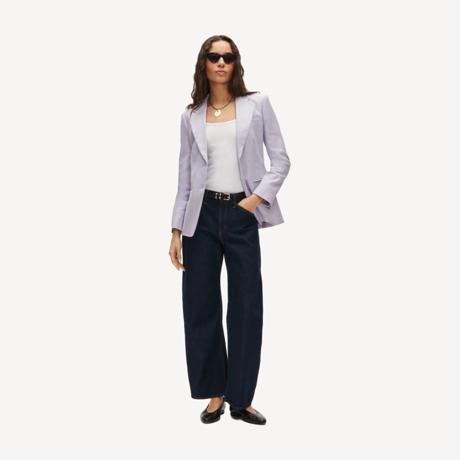 Margeaux blazer in stretch linen blend