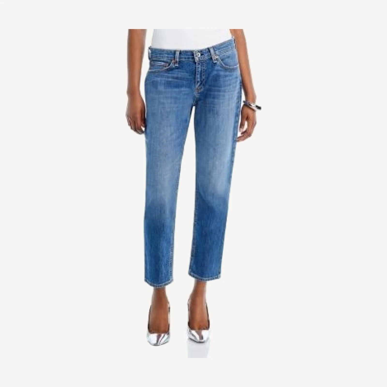 rag & bone Dre Low Rise Ankle Slim Boyfriend Jeans in Julienne