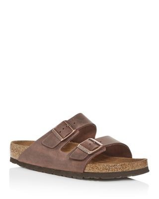 Birkenstock Men's Arizona Slide Sandals in Dark Brown