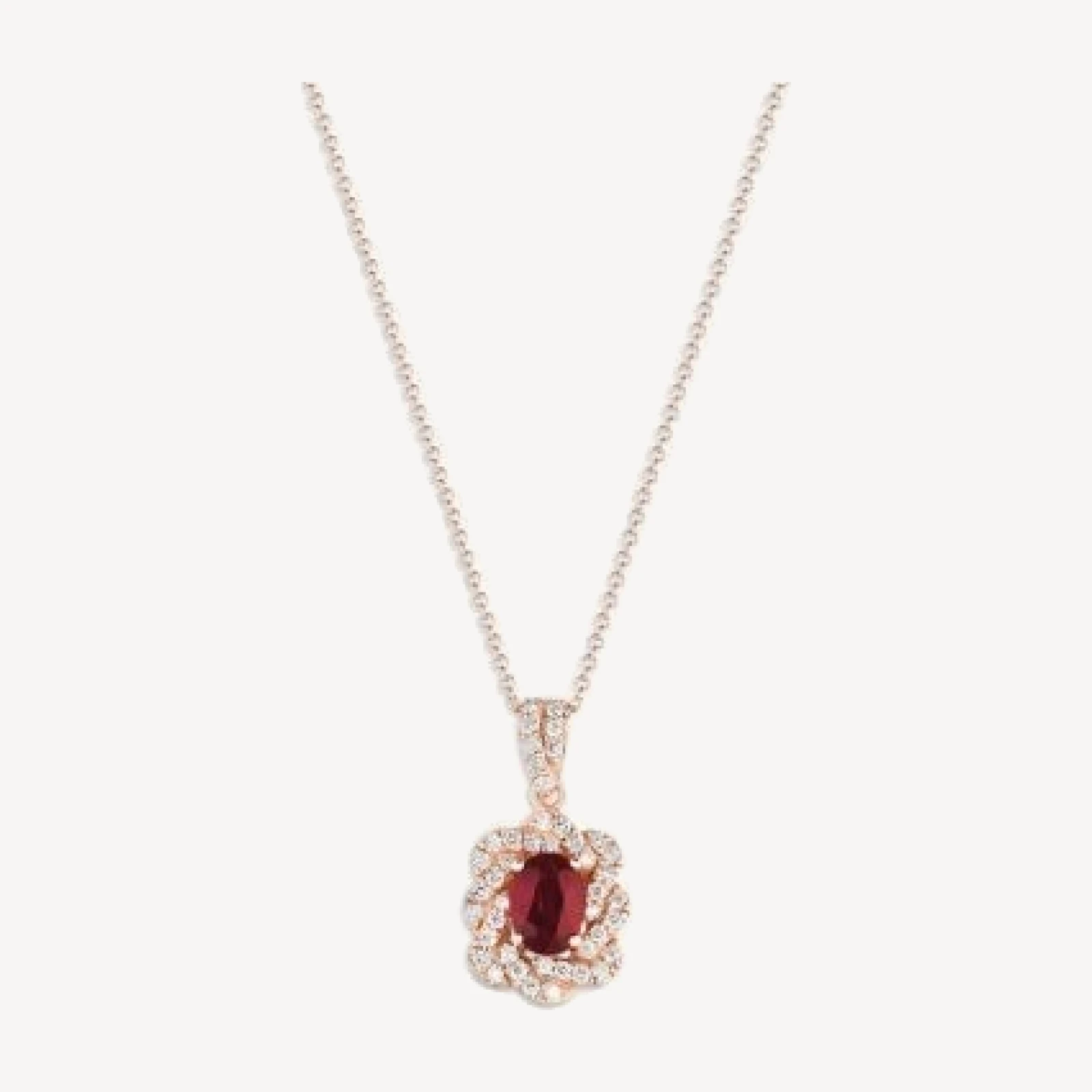 Bloomingdale's Fine Collection Ruby and Diamond Pendant Necklace in 14K Rose Gold, 21.6
