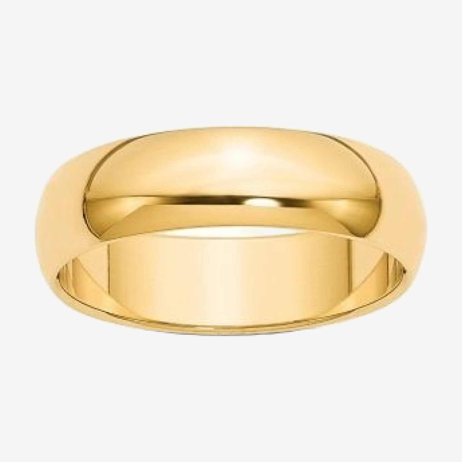 Bloomingdale's Fine Collection Men's 6mm Half Round Band Ring in 14K Yellow Gold