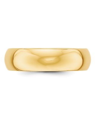 Bloomingdale's Fine Collection Men's 6mm Half Round Band Ring in 14K Yellow Gold