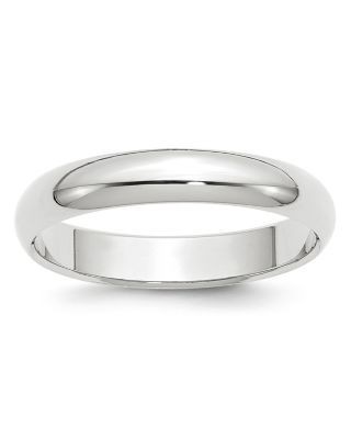 Bloomingdale's Fine Collection Men's 4mm Half Round Band Ring in 14K White Gold