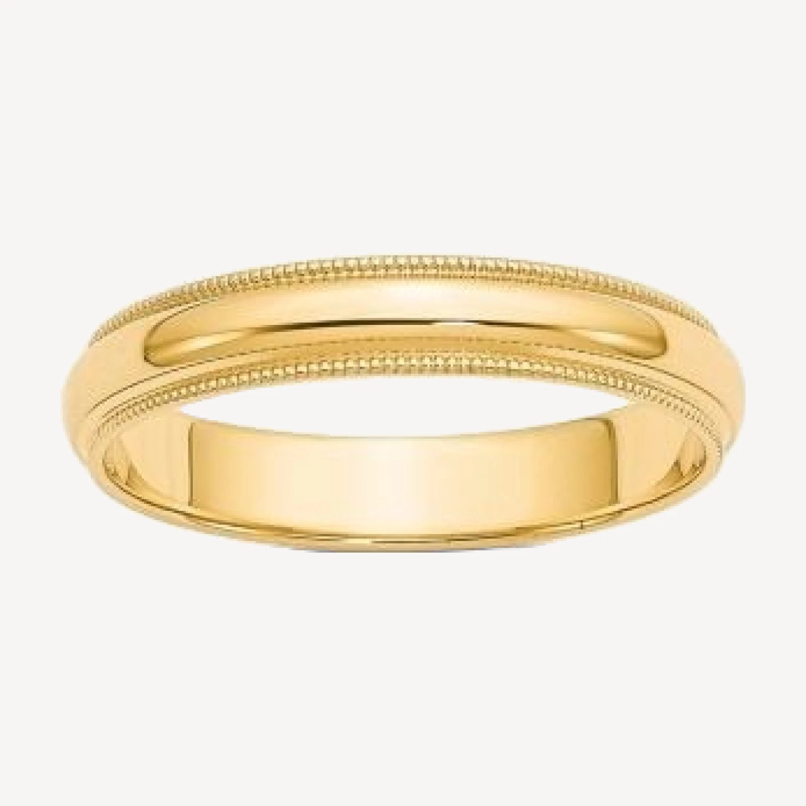 Bloomingdale's Fine Collection Men's 4mm Milgrain Half Round Wedding Band 14K Yellow Gold