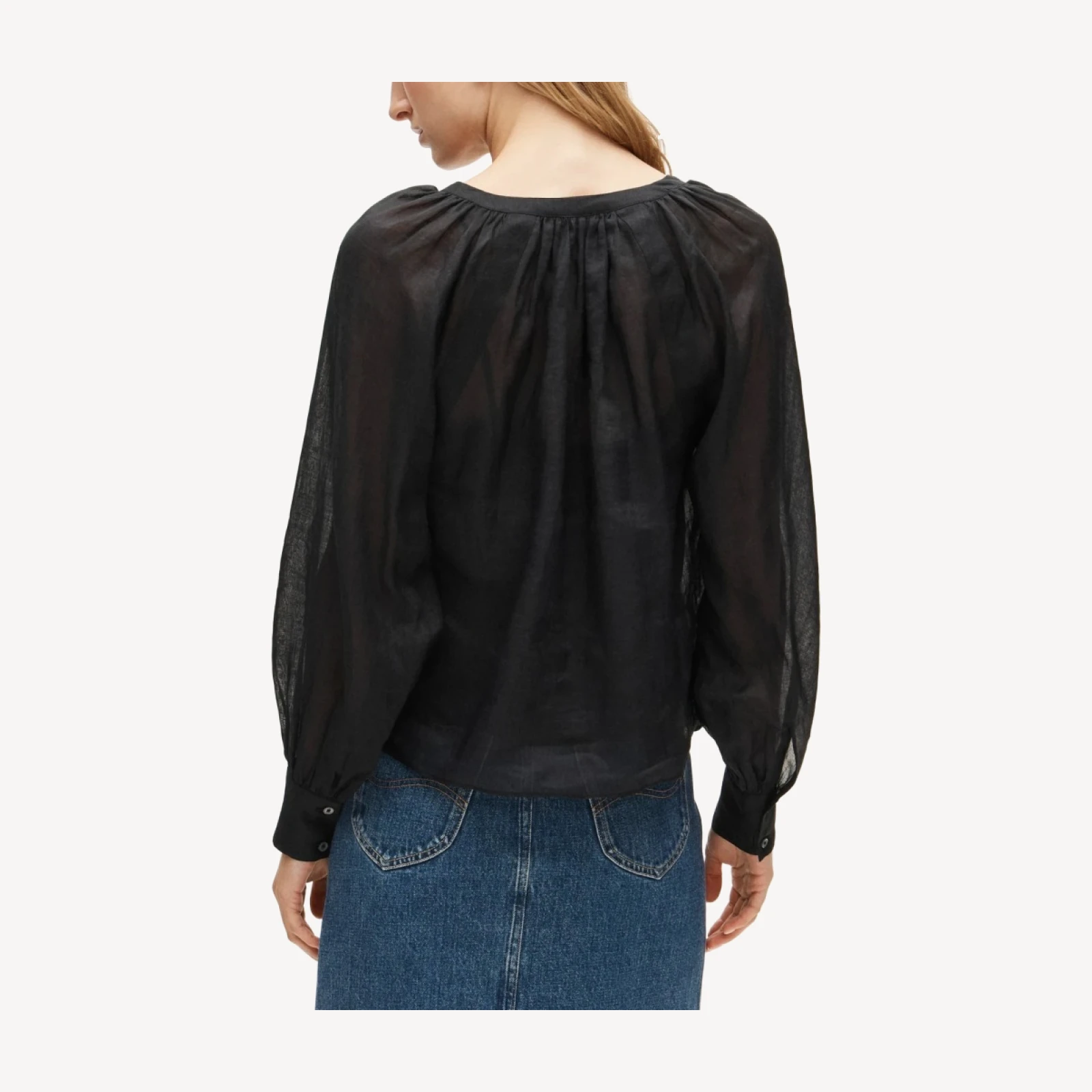 Popover top in ramie