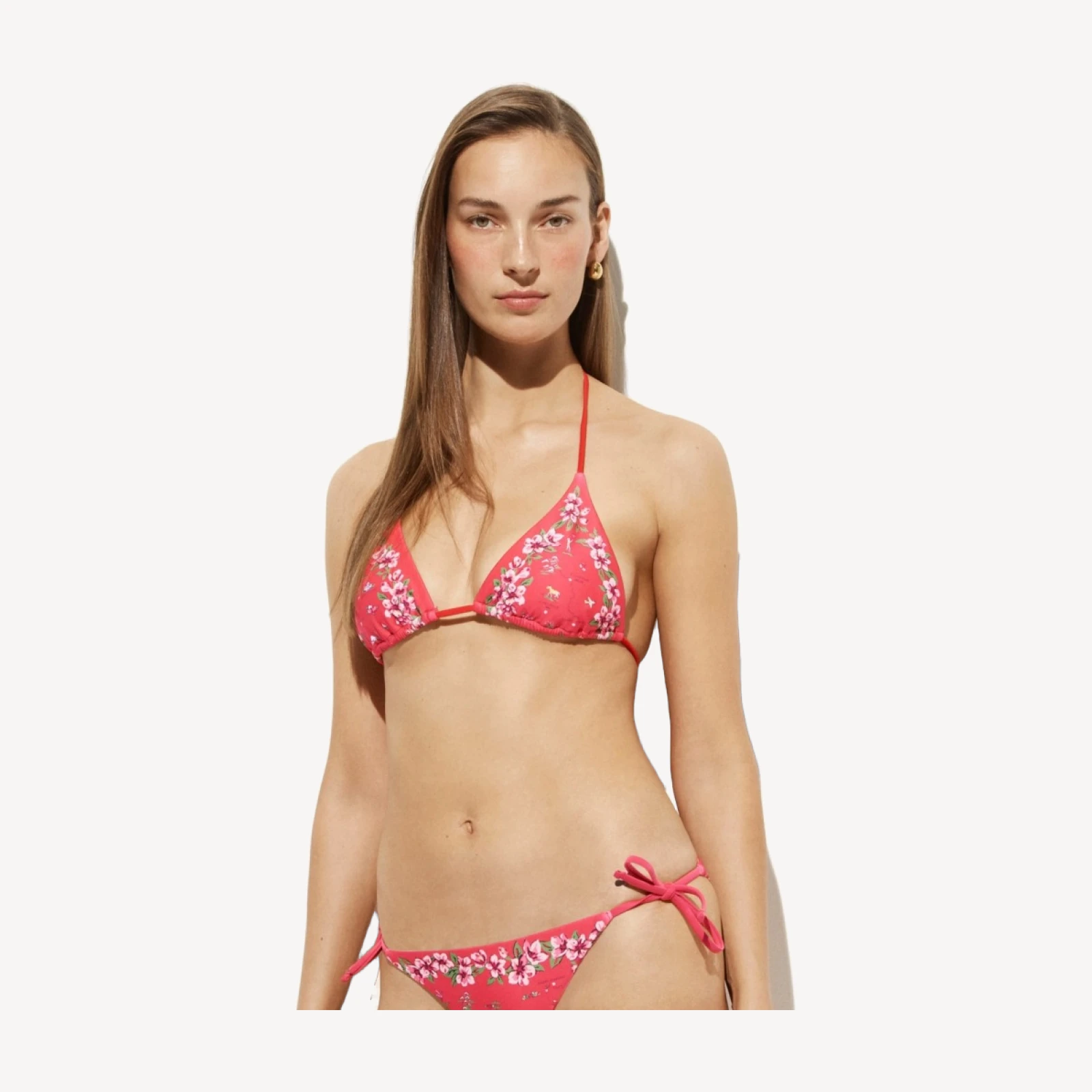 String bikini top in map-print Classic Sculpt™