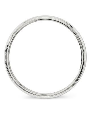 Bloomingdale's Fine Collection Men's 4mm Half Round Milgrain Band 14K White Gold
