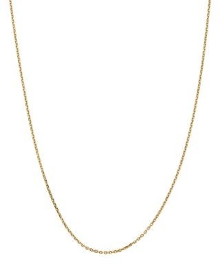 Bloomingdale's Fine Collection Men's 14K Yellow Gold 1.65mm Solid Diamond Cut Cable Chain Necklace, 16
