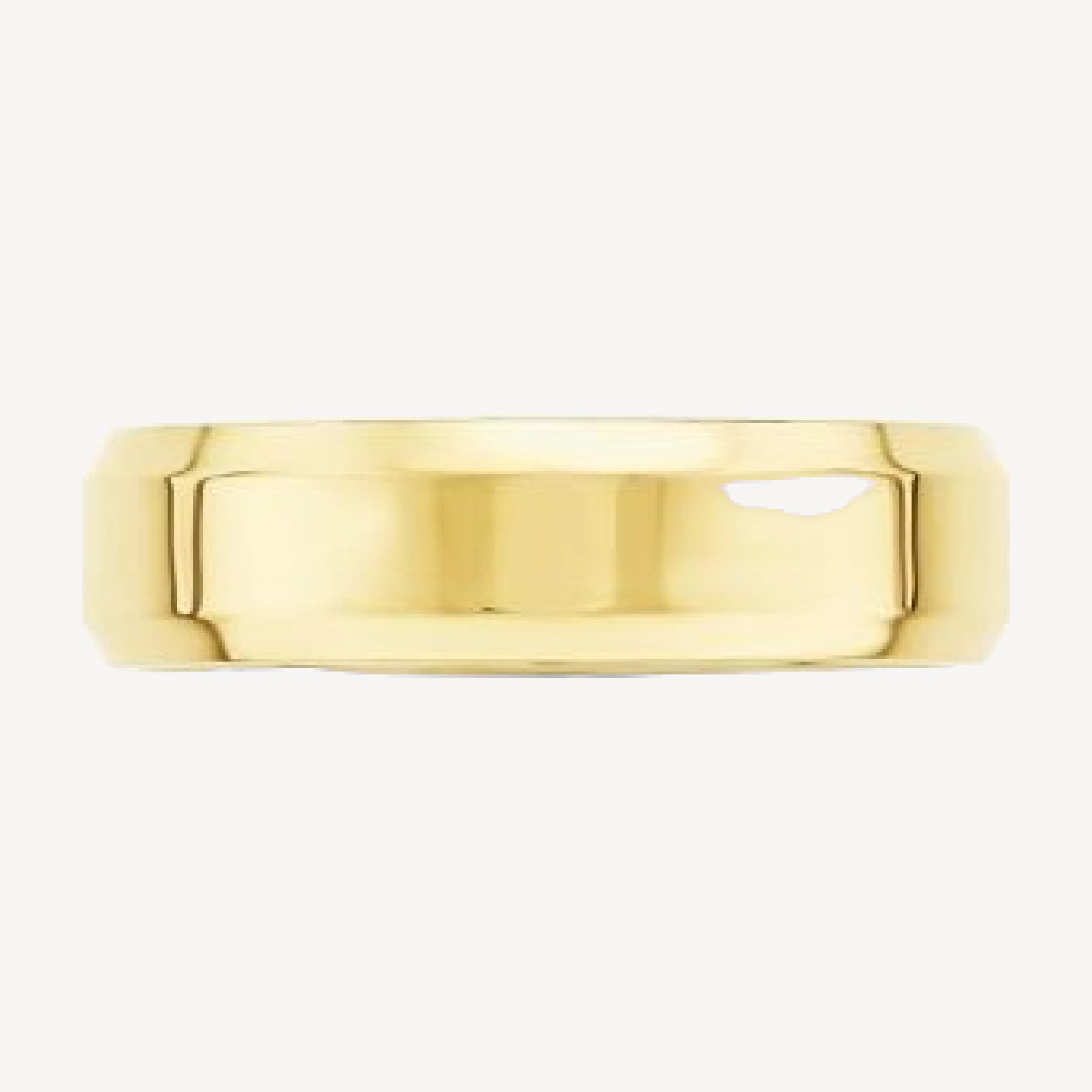 Bloomingdale's Fine Collection Men's 6mm Bevel Edge Comfort Fit Band 14K Yellow Gold