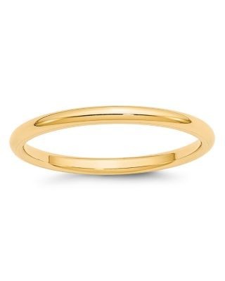 Bloomingdale's Fine Collection Men's 2mm Comfort Fit Band Ring in 14K Yellow Gold