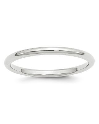 Bloomingdale's Fine Collection Men's 2mm Comfort Fit Band Ring in 14K White Gold