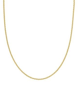 Bloomingdale's Fine Collection Men's 14K Yellow Gold Adjustable Semi Solid Chain