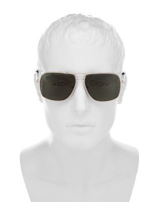 Salvatore Ferragamo Brow Bar Aviator Sunglasses, 60mm
