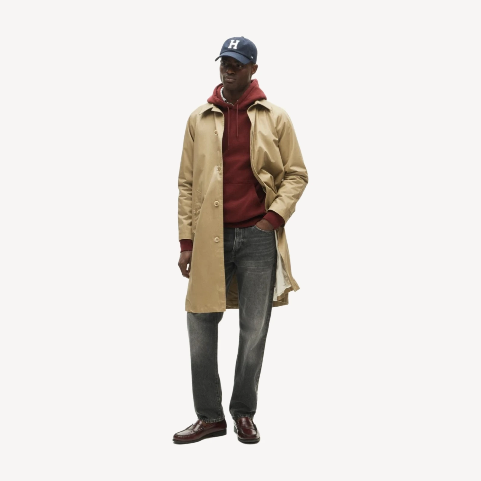 Rivington trench coat in water-resistant cotton