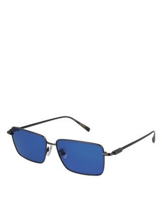 Ferragamo Prisma Rectangular Metal Sunglasses, 57mm