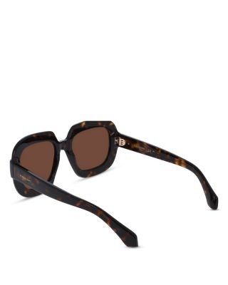 Ferragamo Rivert Oversized Square Sunglasses, 54mm