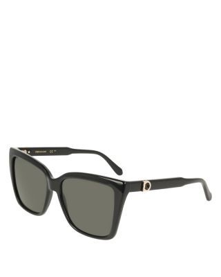 Ferragamo Solid Square Sunglasses, 57mm
