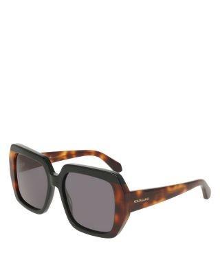 Ferragamo Solid Square Sunglasses, 56mm