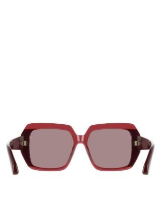Ferragamo Solid Square Sunglasses, 56mm