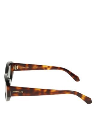 Ferragamo Color Block Oval Sunglasses, 55mm