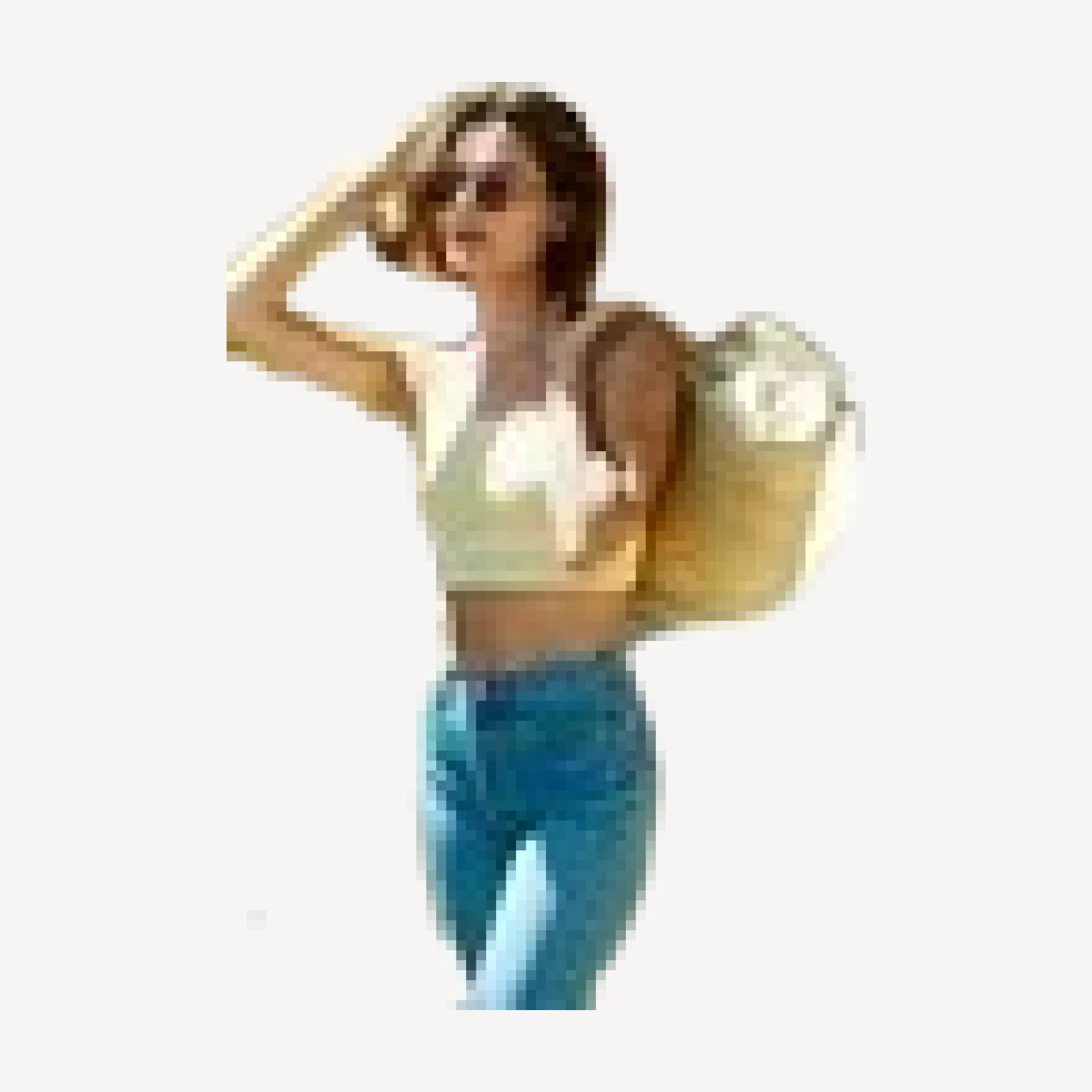 Tiny Tallulah Top - Yellow Woven Crop