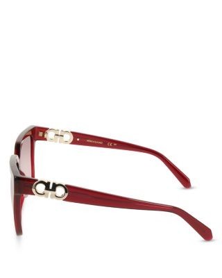 Ferragamo Gancini Hinge Square Sunglasses, 58mm