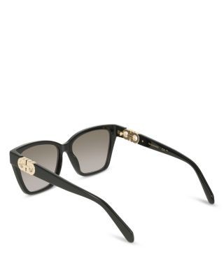 Ferragamo Gancini Hinge Angular Square Sunglasses, 57mm