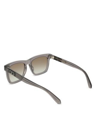 Ferragamo Color Block Keyhole Bridge Rectangular Sunglasses, 55mm