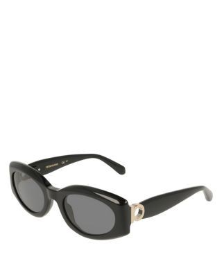 Ferragamo Gancini Oval Sunglasses, 54mm