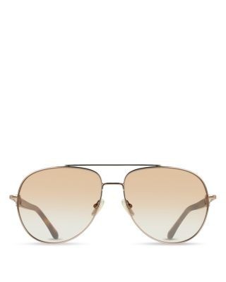 Ferragamo Gancini Oversize Aviator Sunglasses, 60mm