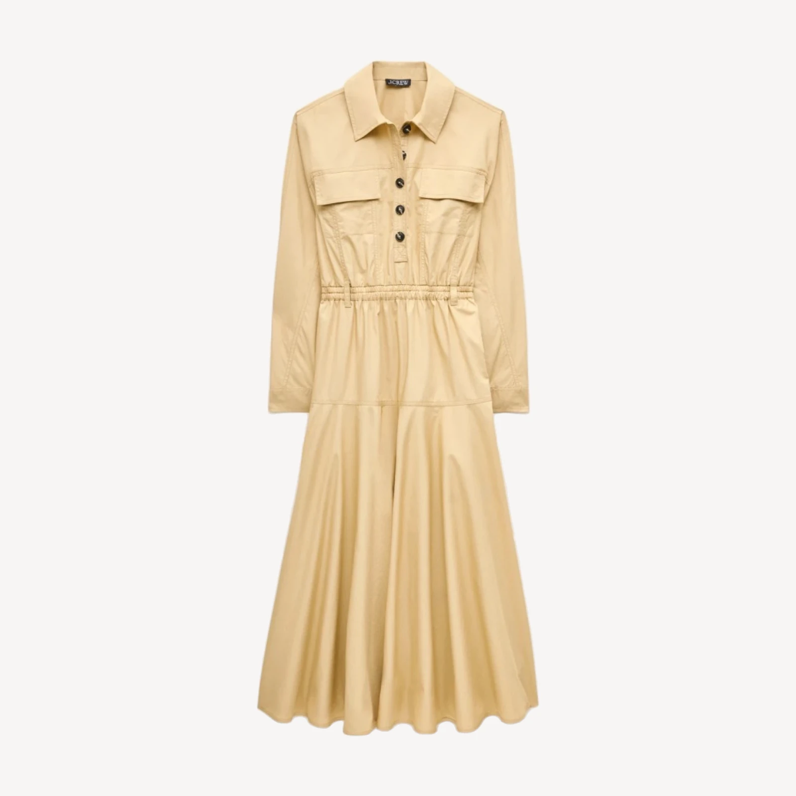 Trench shirt-dress in cotton poplin
