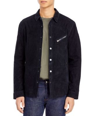 John Varvatos Collection Suede Shirt Jacket
