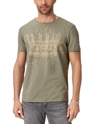 John Varvatos Raw Edge Shoulder Detail Tee