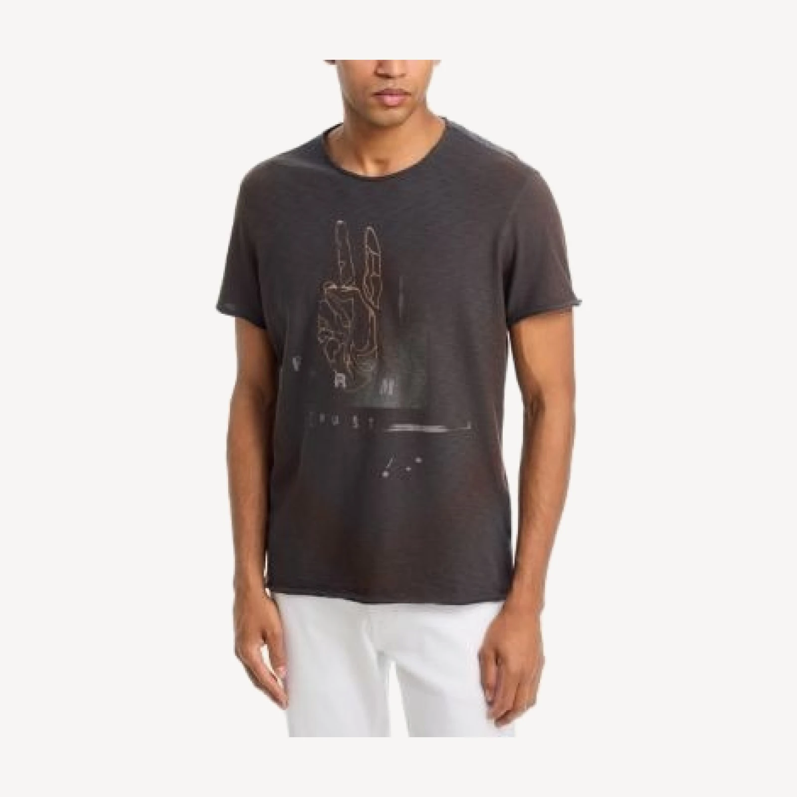 John Varvatos Form Raw Edge Graphic T-Shirt