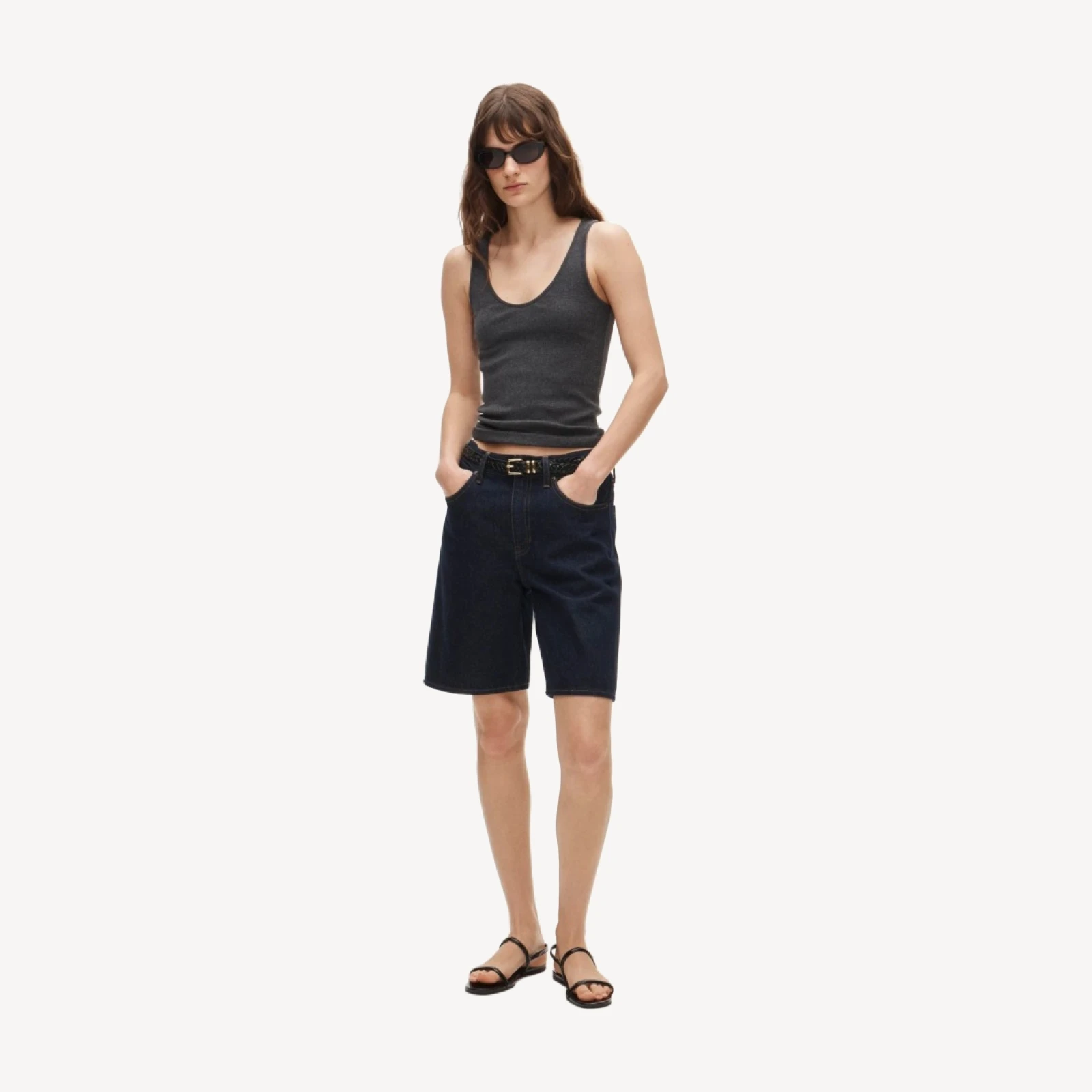 Perfect rib V-neck tank top