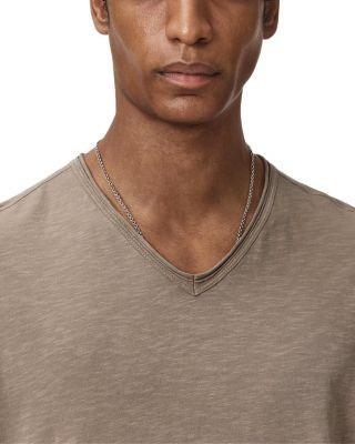 John Varvatos Miles Slub Cut Raw Edge V-Neck Tee