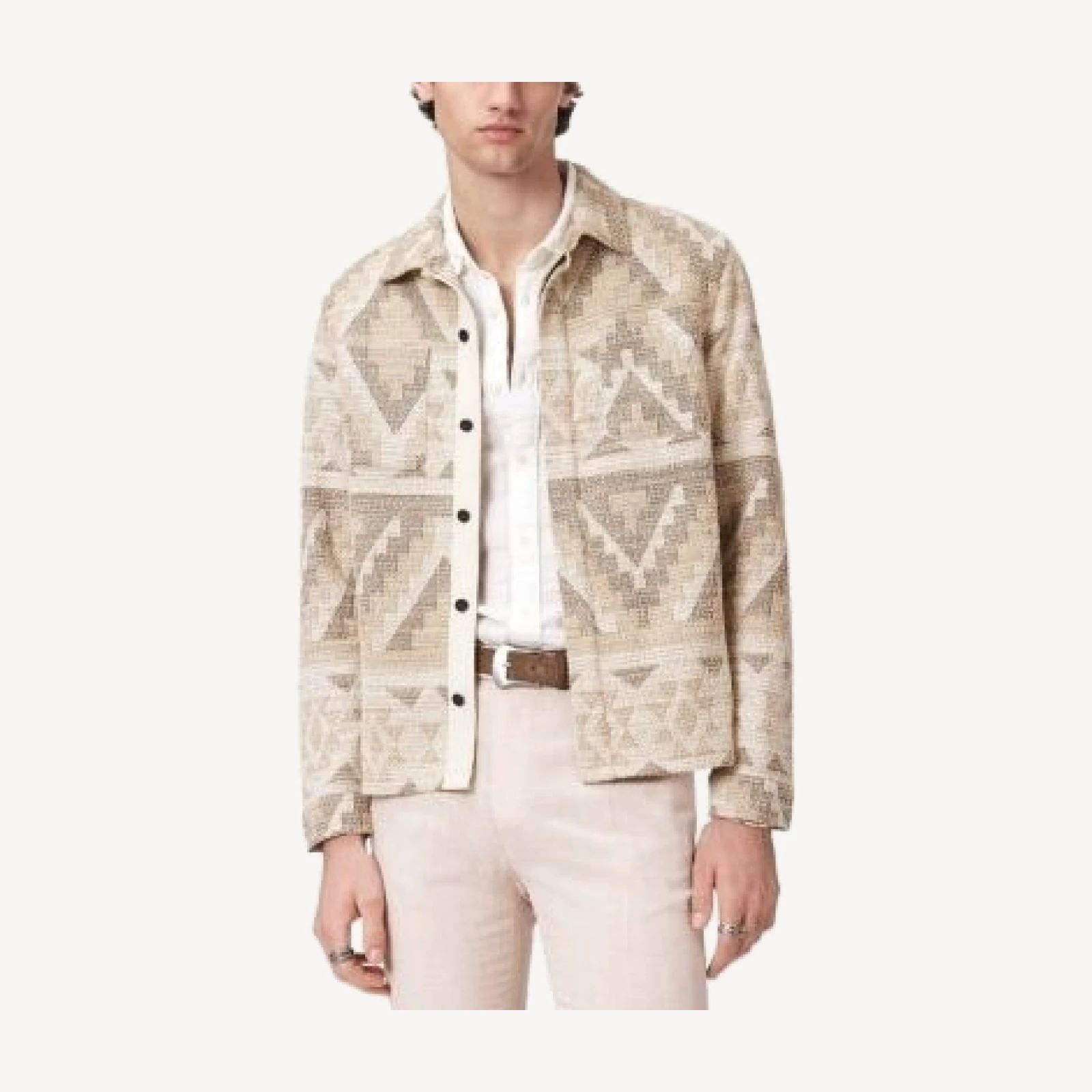 John Varvatos Byrne Long Sleeve Jacket in Geometric Pattern