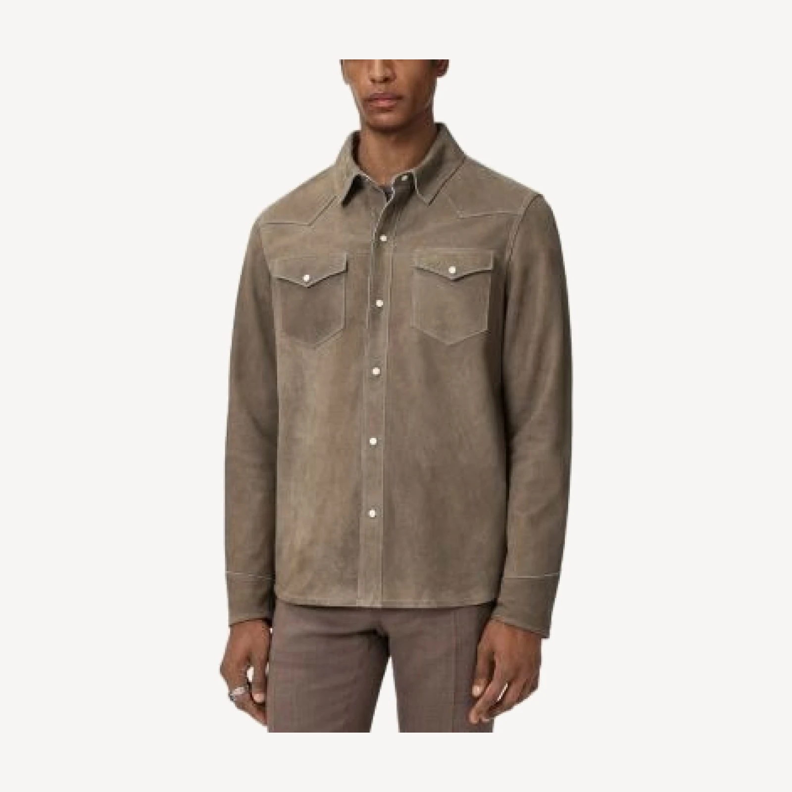 John Varvatos Sage Leather Shirt Jacket