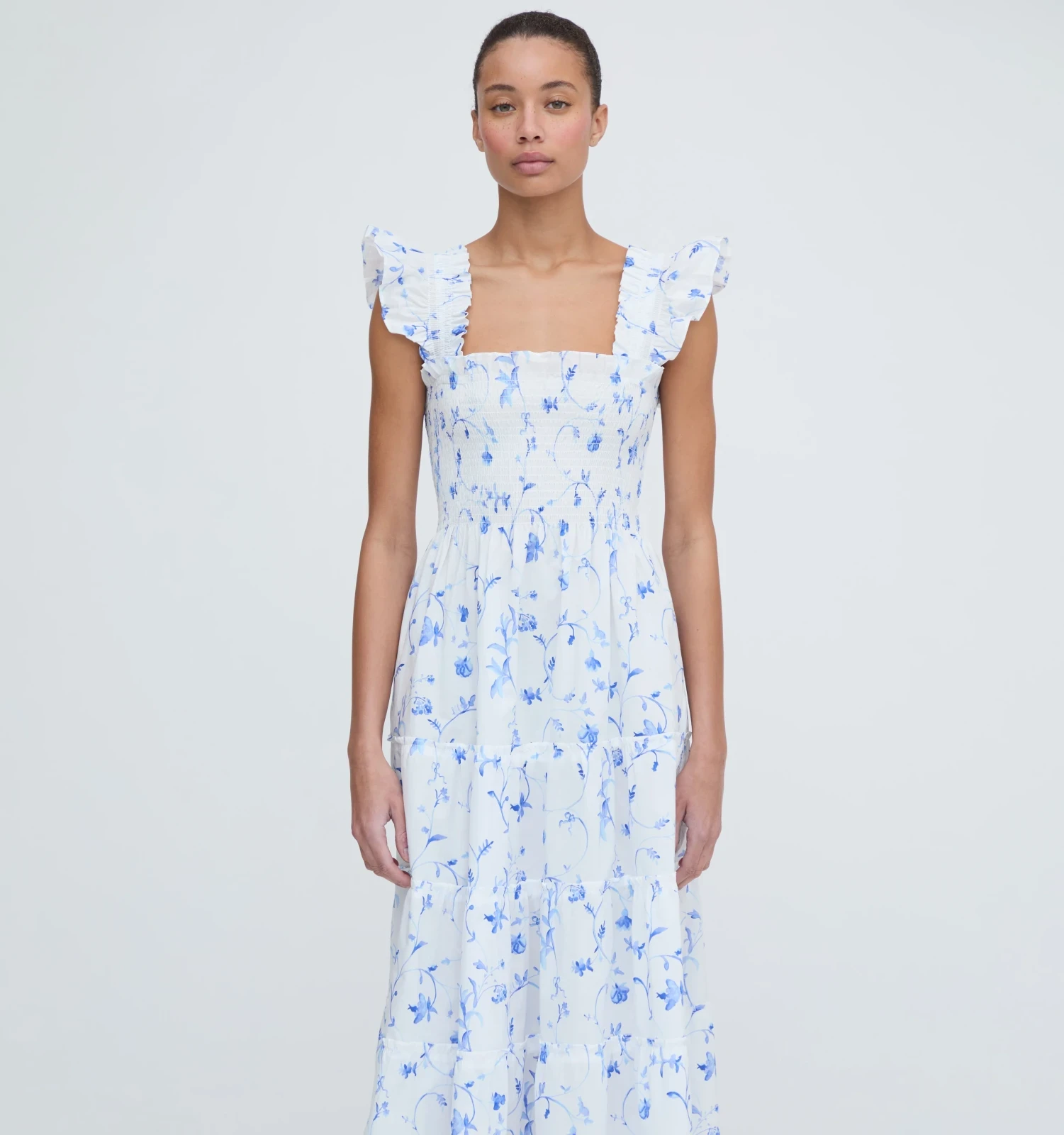 The Ellie Nap Dress - Blue Botanical