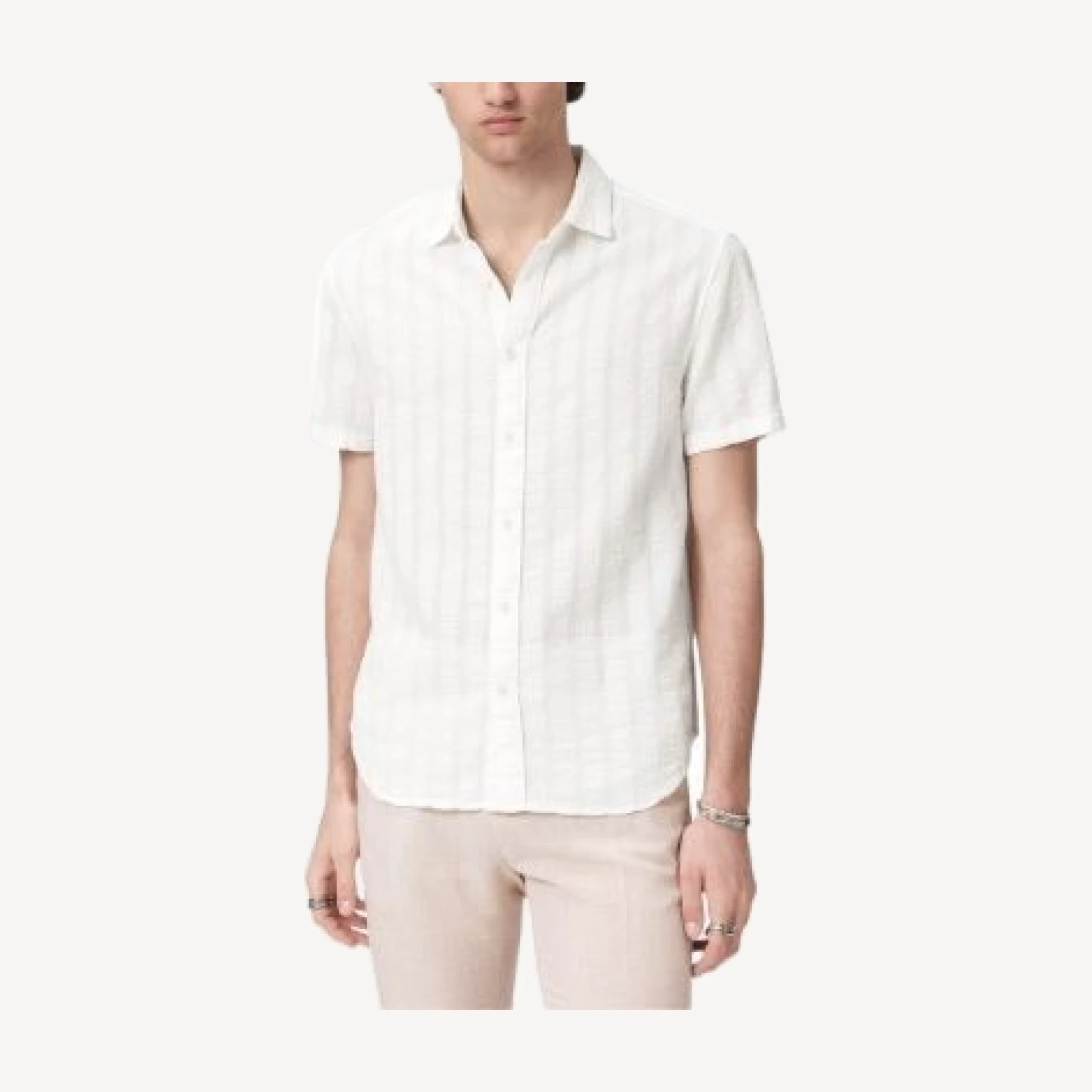 John Varvatos Carson Short Sleeve Front Placket Shirt