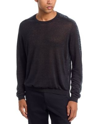 John Varvatos Cesari Textured Stripe Crewneck Shirt