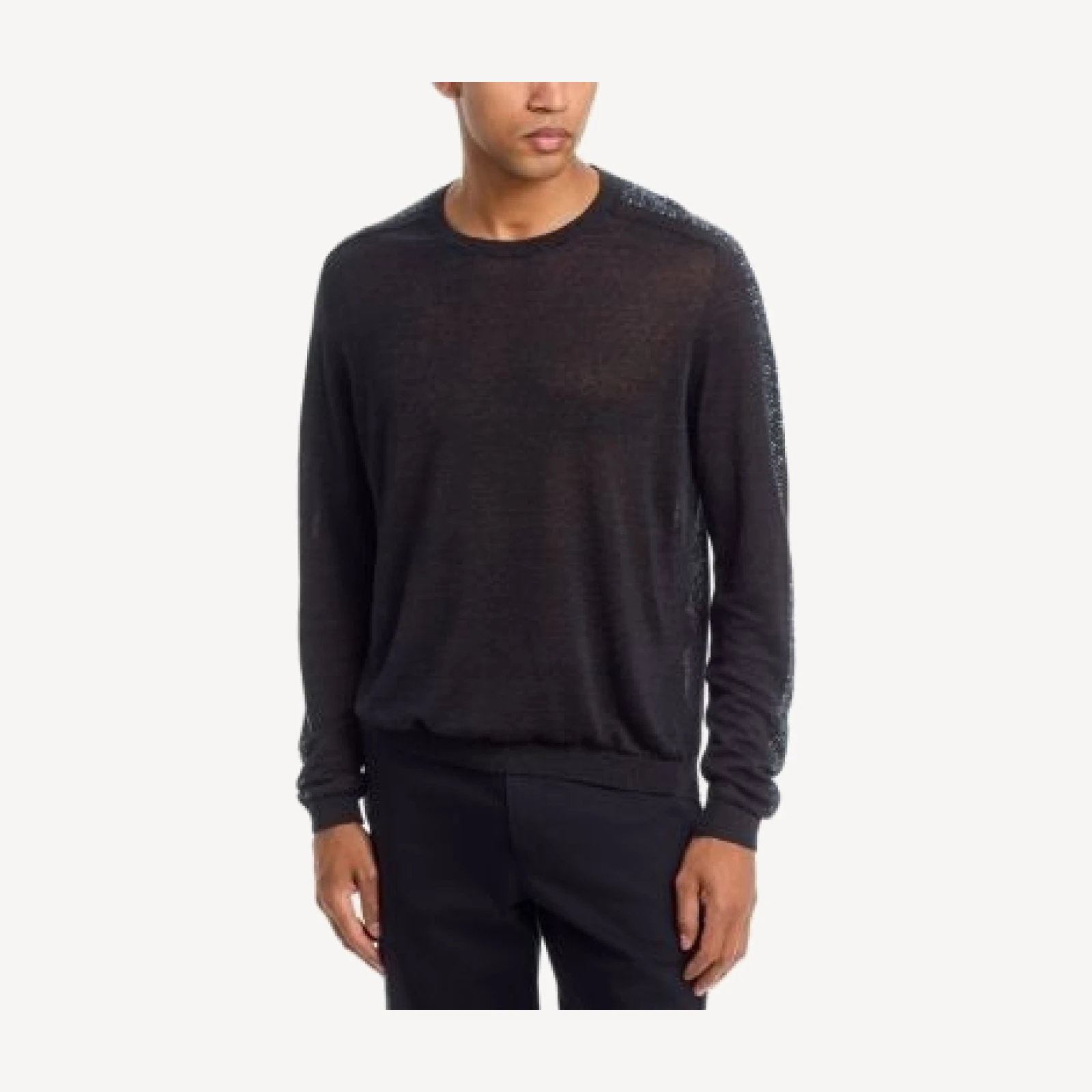 John Varvatos Cesari Textured Stripe Crewneck Shirt