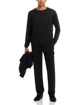 John Varvatos Cesari Textured Stripe Crewneck Shirt