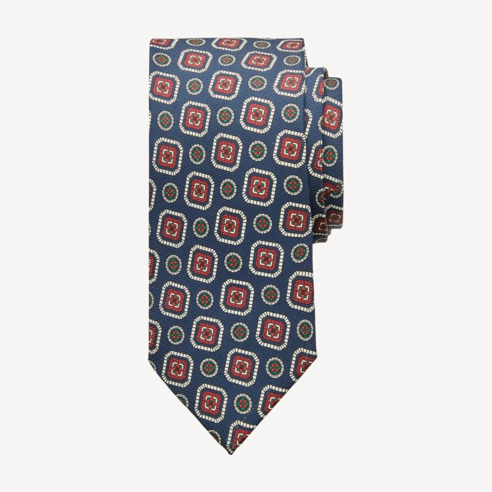 English silk twill printed tie