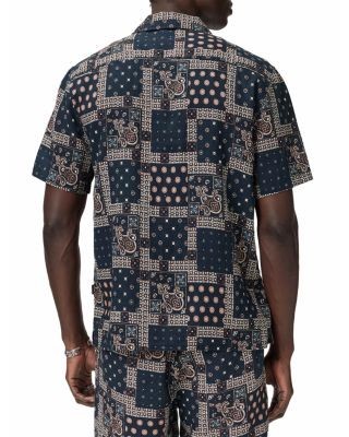 John Varvatos Dan Short Sleeve Camp Shirt